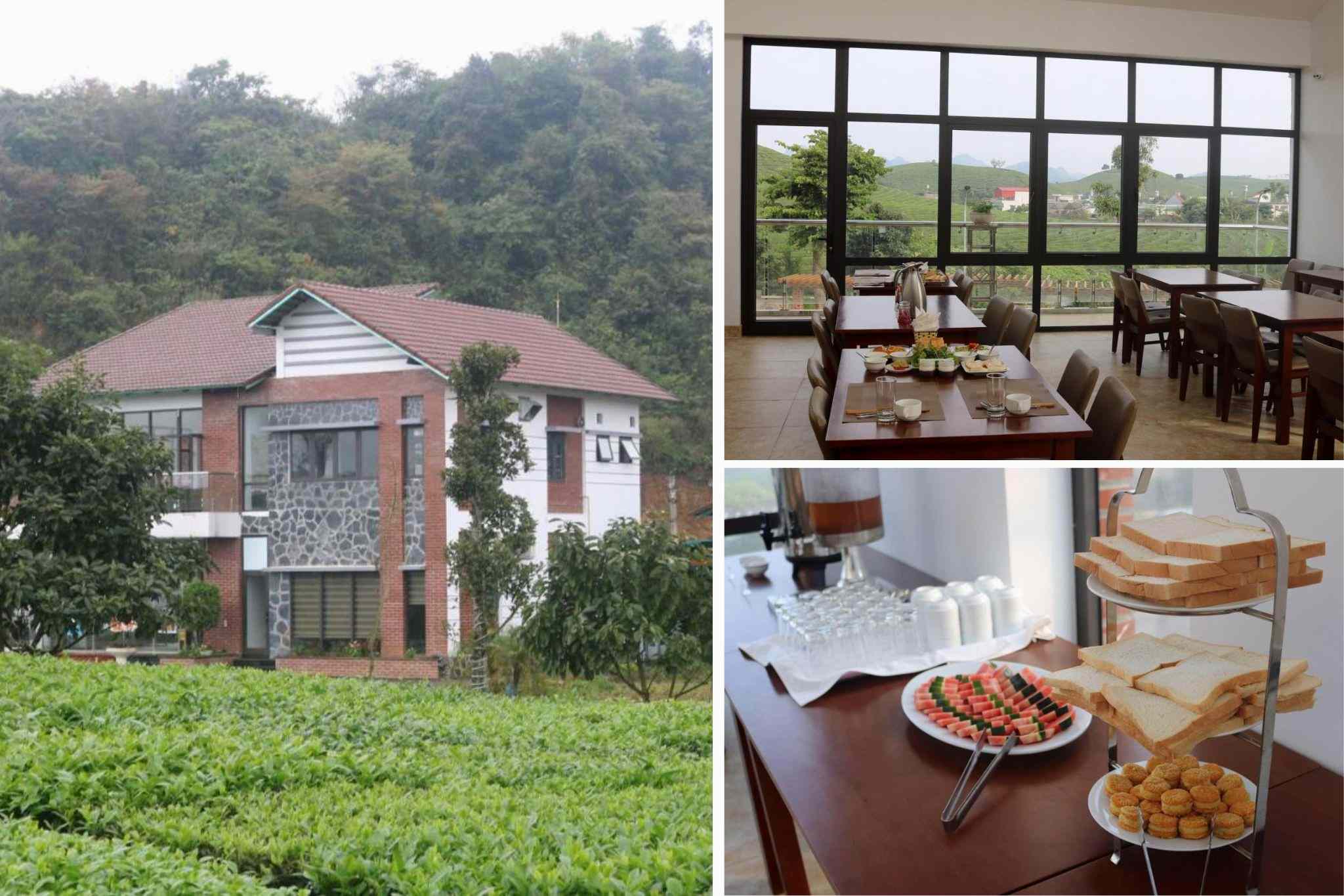 Khu nhà hàng 2 tầng tại Emopea Resort Mộc Châu