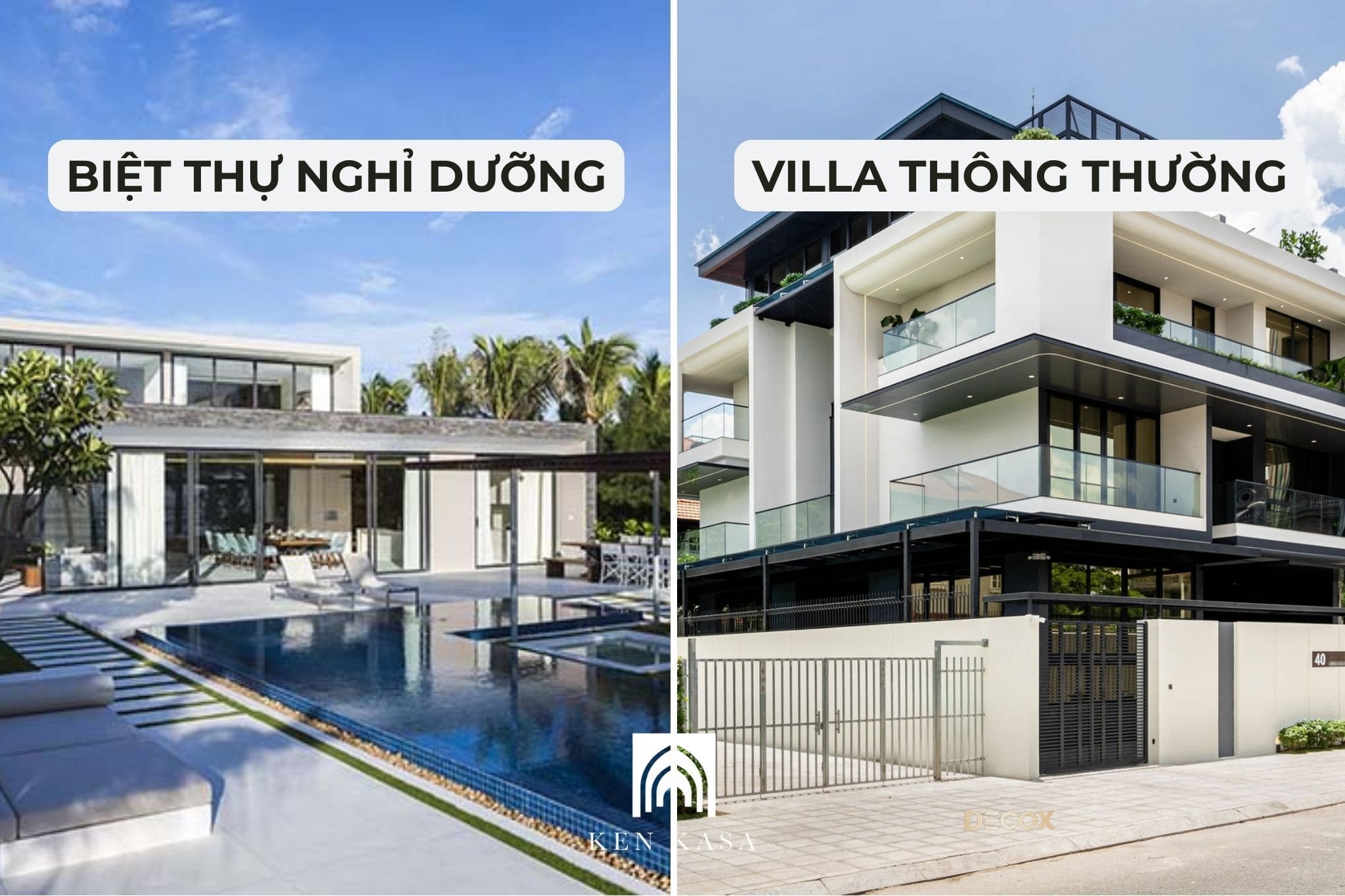 Phân biệt biệt thự nghỉ dưỡng và villa thông thường