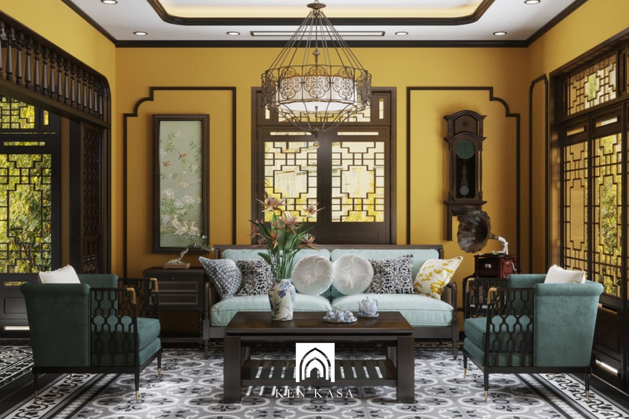 Biệt thự nghỉ dưỡng phong cách Indochine cao cấp đậm chất Đông Dương