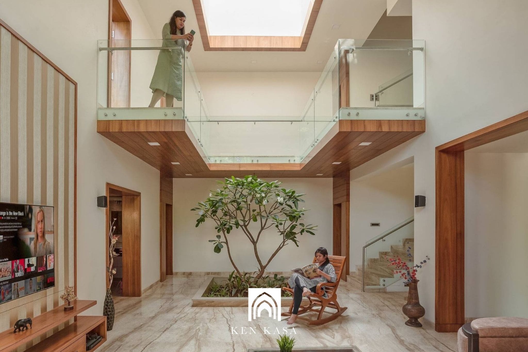 Tận dụng giếng trời để tăng &aacute;nh s&aacute;ng tự nhi&ecirc;n