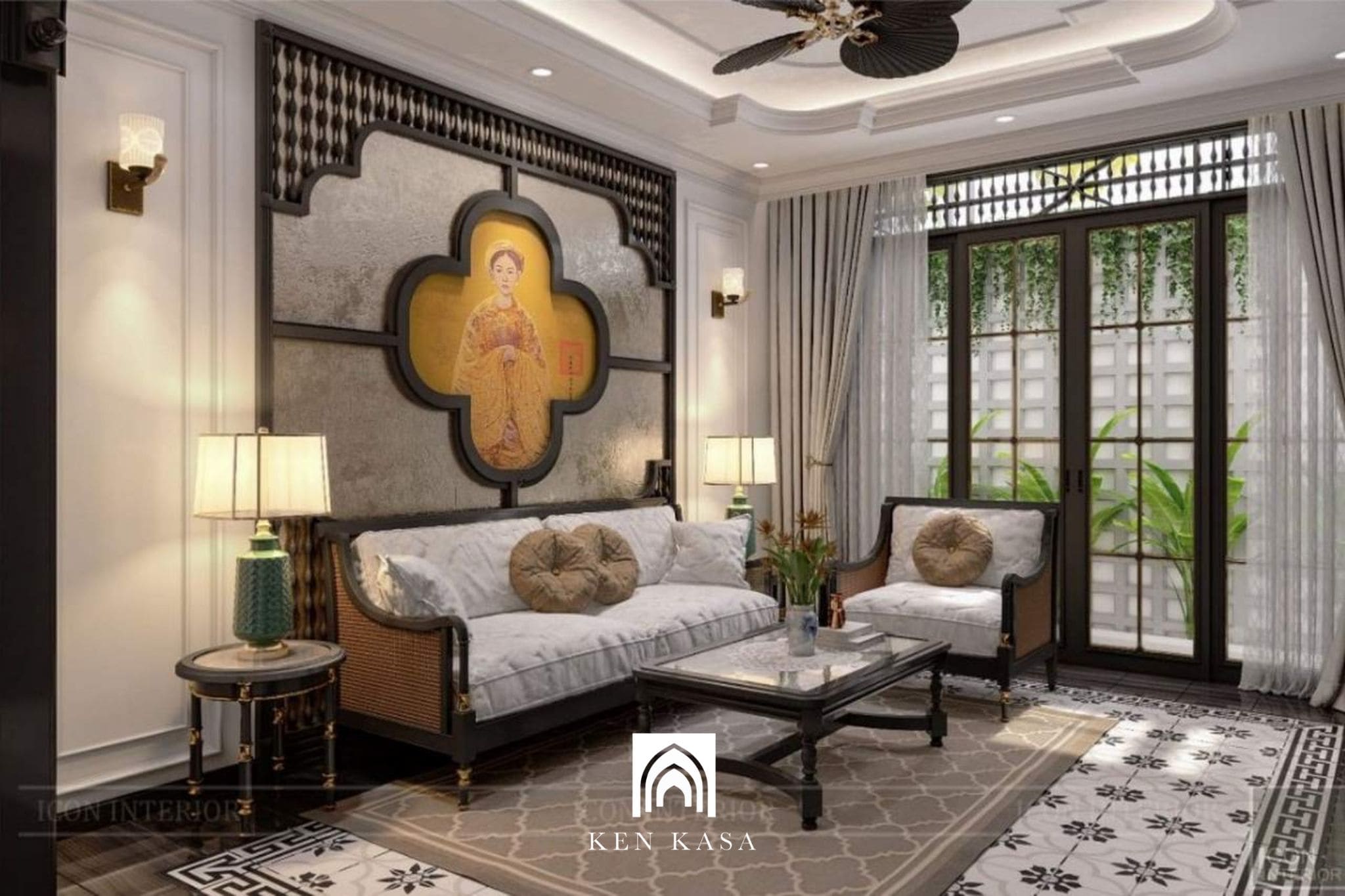 Thiết kế homestay nh&agrave; ống phong c&aacute;ch Indochine