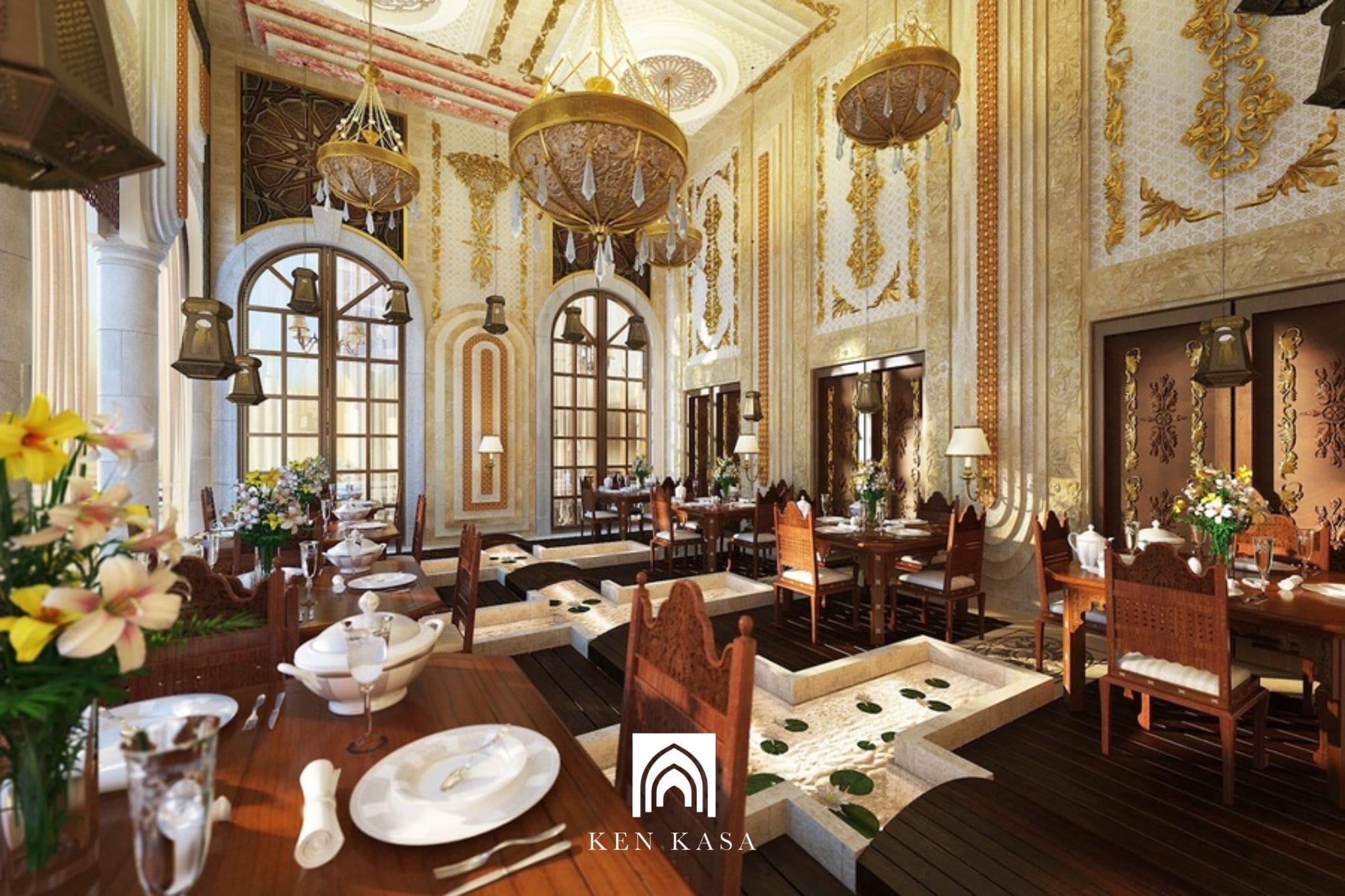 Thiết kế nội thất nh&agrave; h&agrave;ng kh&aacute;ch sạn 5 sao