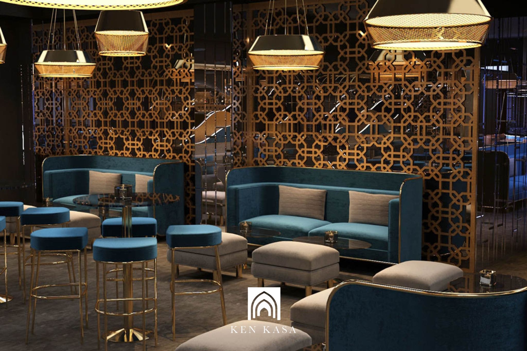 Thiết kế nội thất quầy bar v&agrave; lounge