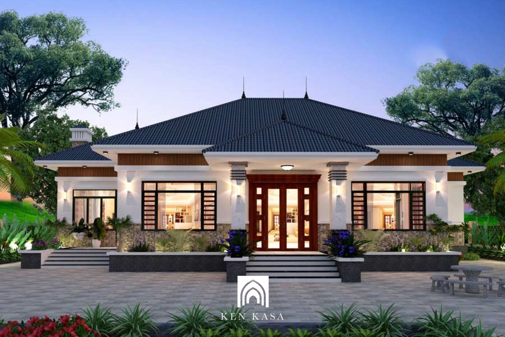 Biệt thự nghỉ dưỡng 1 tầng 4 ph&ograve;ng ngủ