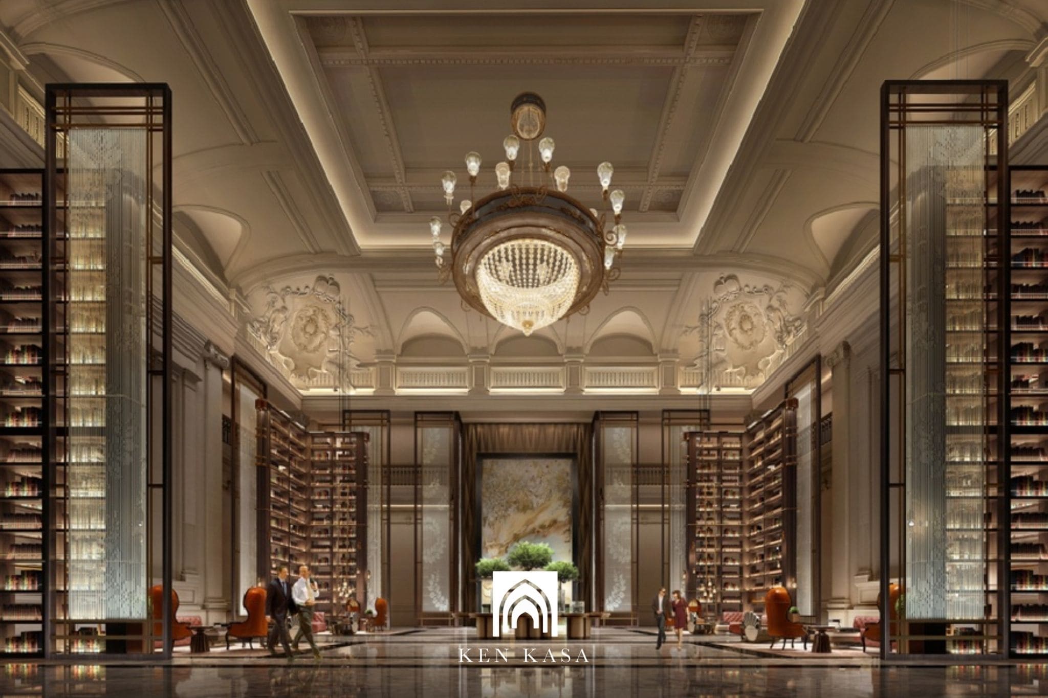 Mẫu thiết kế kh&aacute;ch sạn t&acirc;n cổ điển đẹp kết hợp yếu tố hiện đại