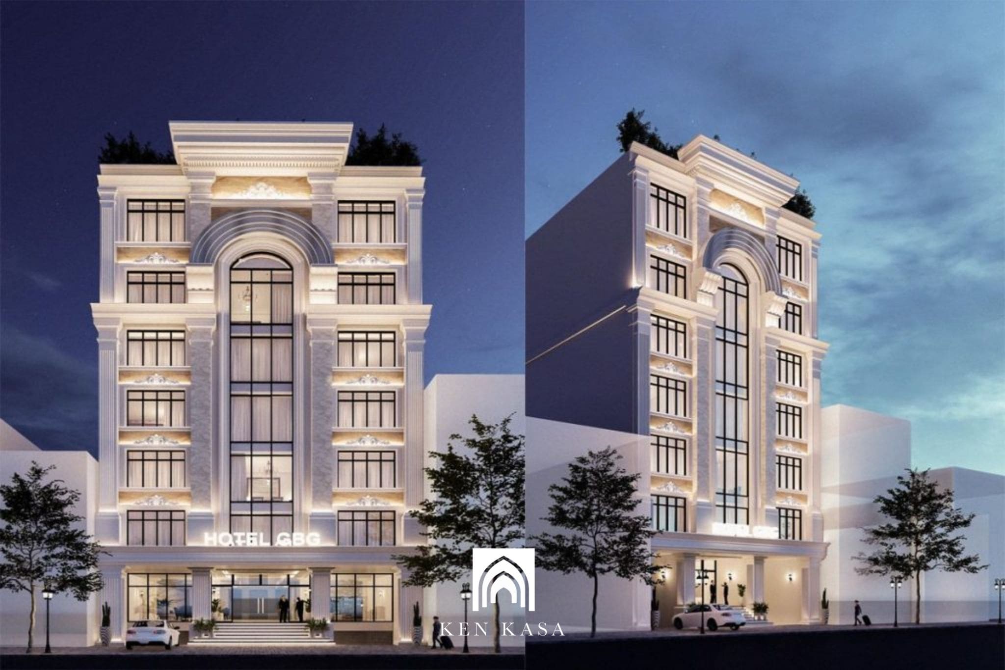 Mẫu thiết kế kh&aacute;ch sạn t&acirc;n cổ điển đẹp phong c&aacute;ch ch&acirc;u &Acirc;u sang trọng