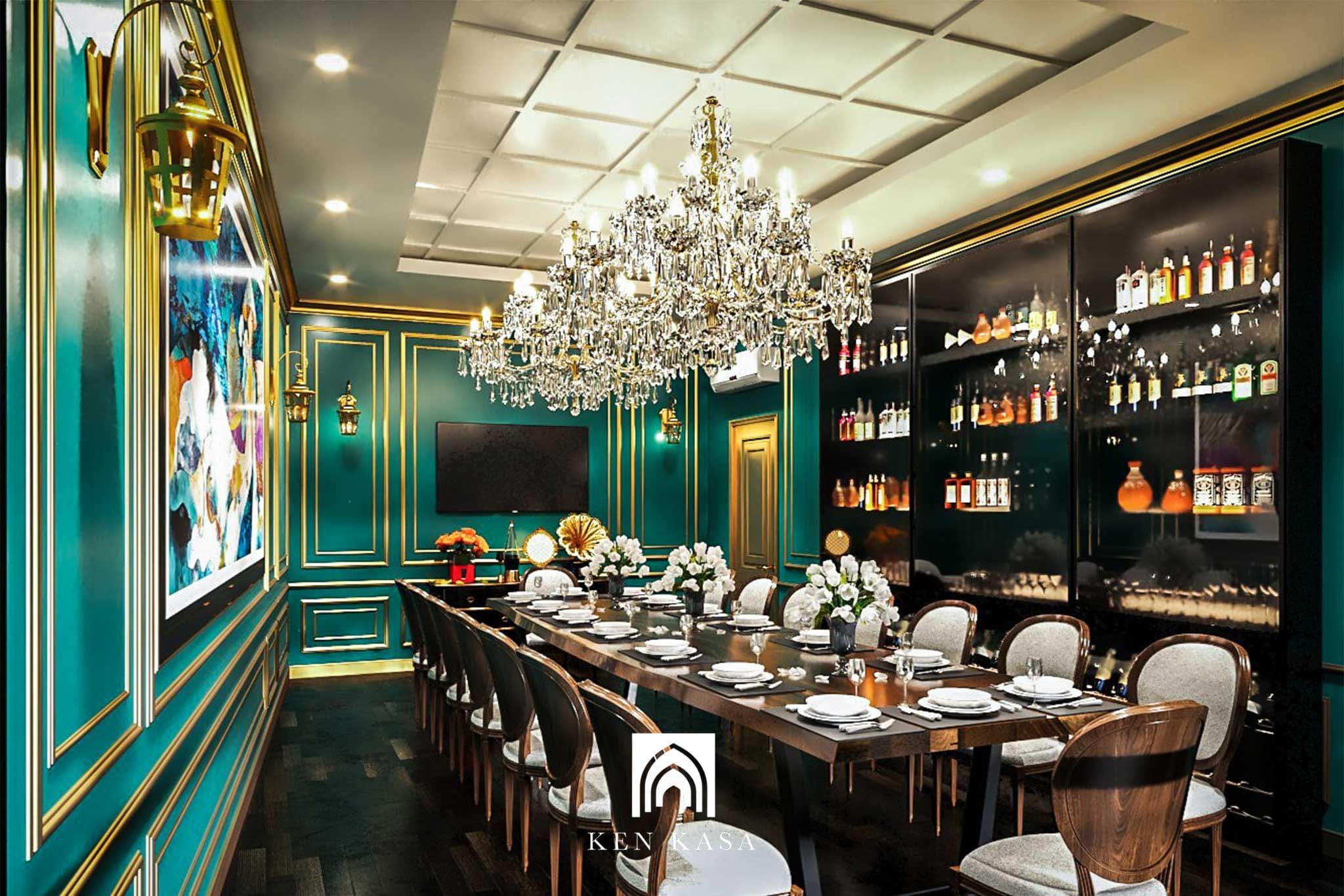 mẫu thiết kế nh&agrave; h&agrave;ng trong kh&aacute;ch sạn t&acirc;n cổ điển