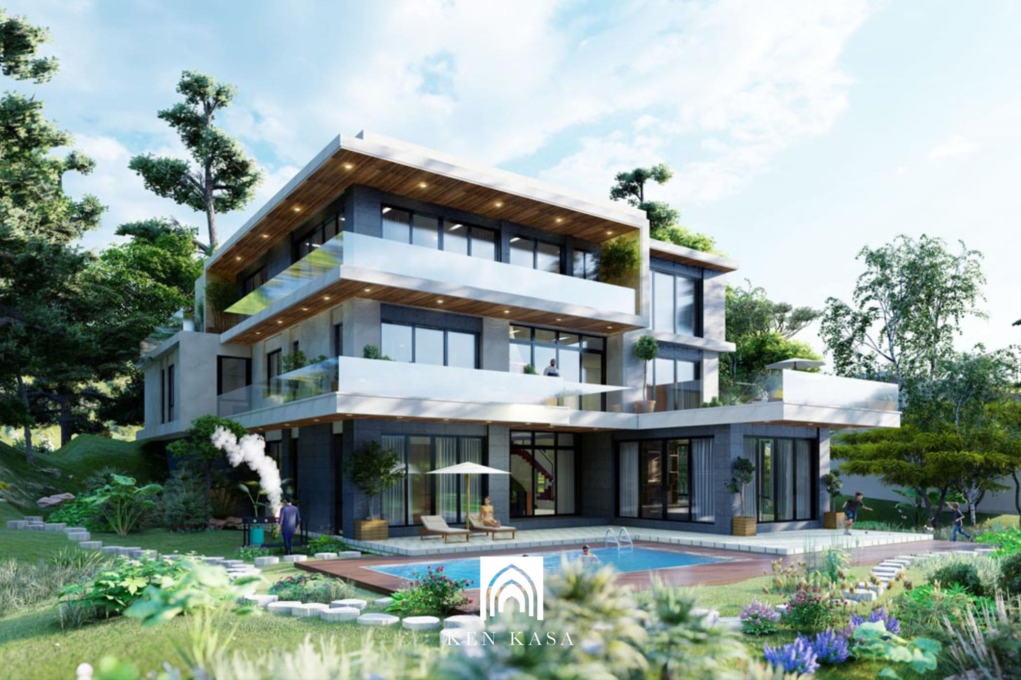 Nh&agrave; vườn nghỉ dưỡng ven đ&ocirc; 3 tầng