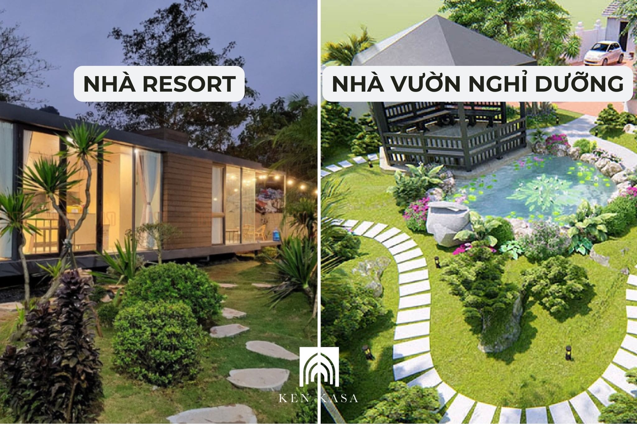 Khác nhau về cách thiết kế sân vườn và cảnh quan