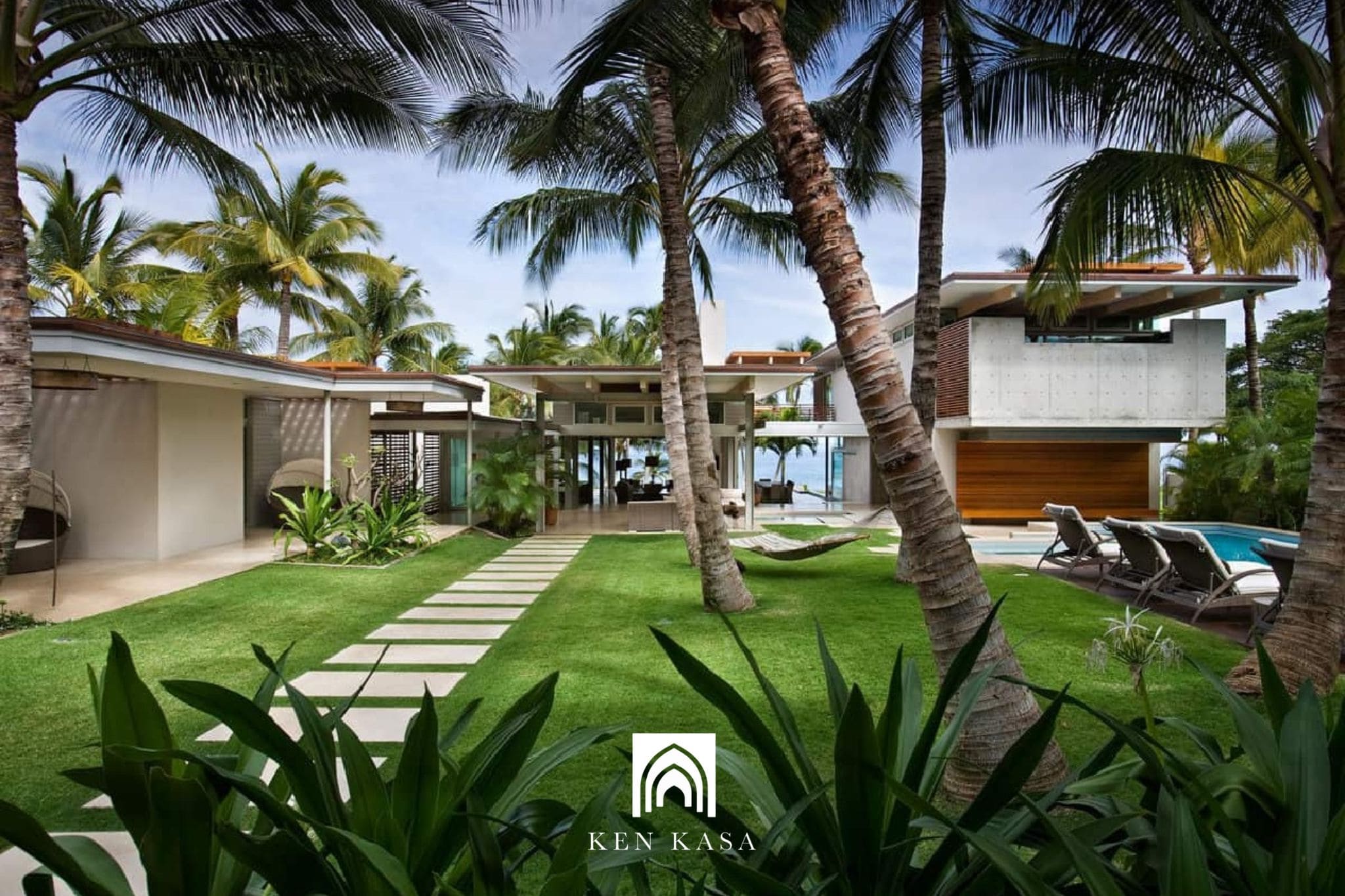 Nh&agrave; vườn nghỉ dưỡng phong c&aacute;ch tropical nhiệt đới