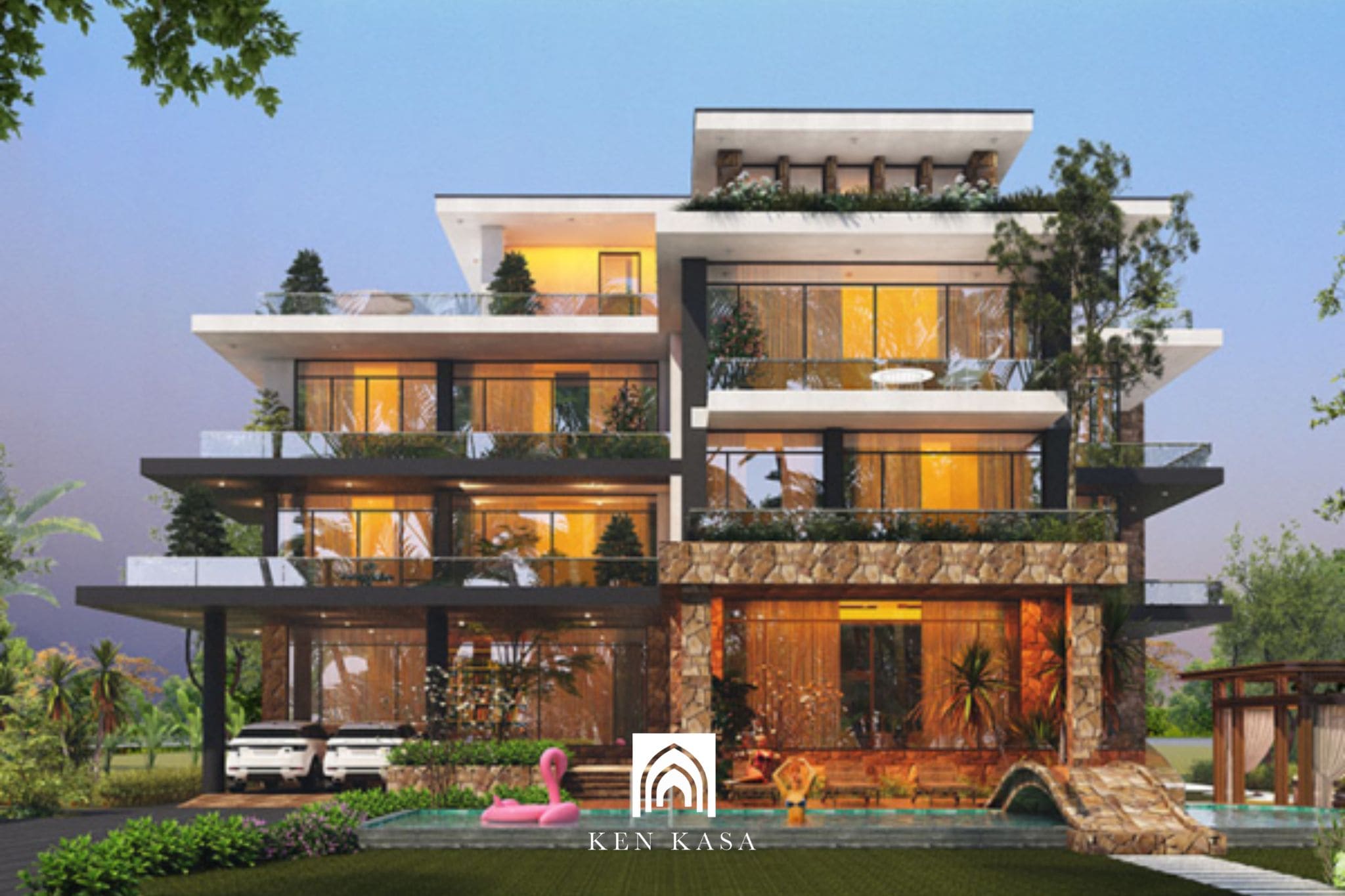 Phong c&aacute;ch thiết kế biệt thự nghỉ dưỡng Luxury hiện đại