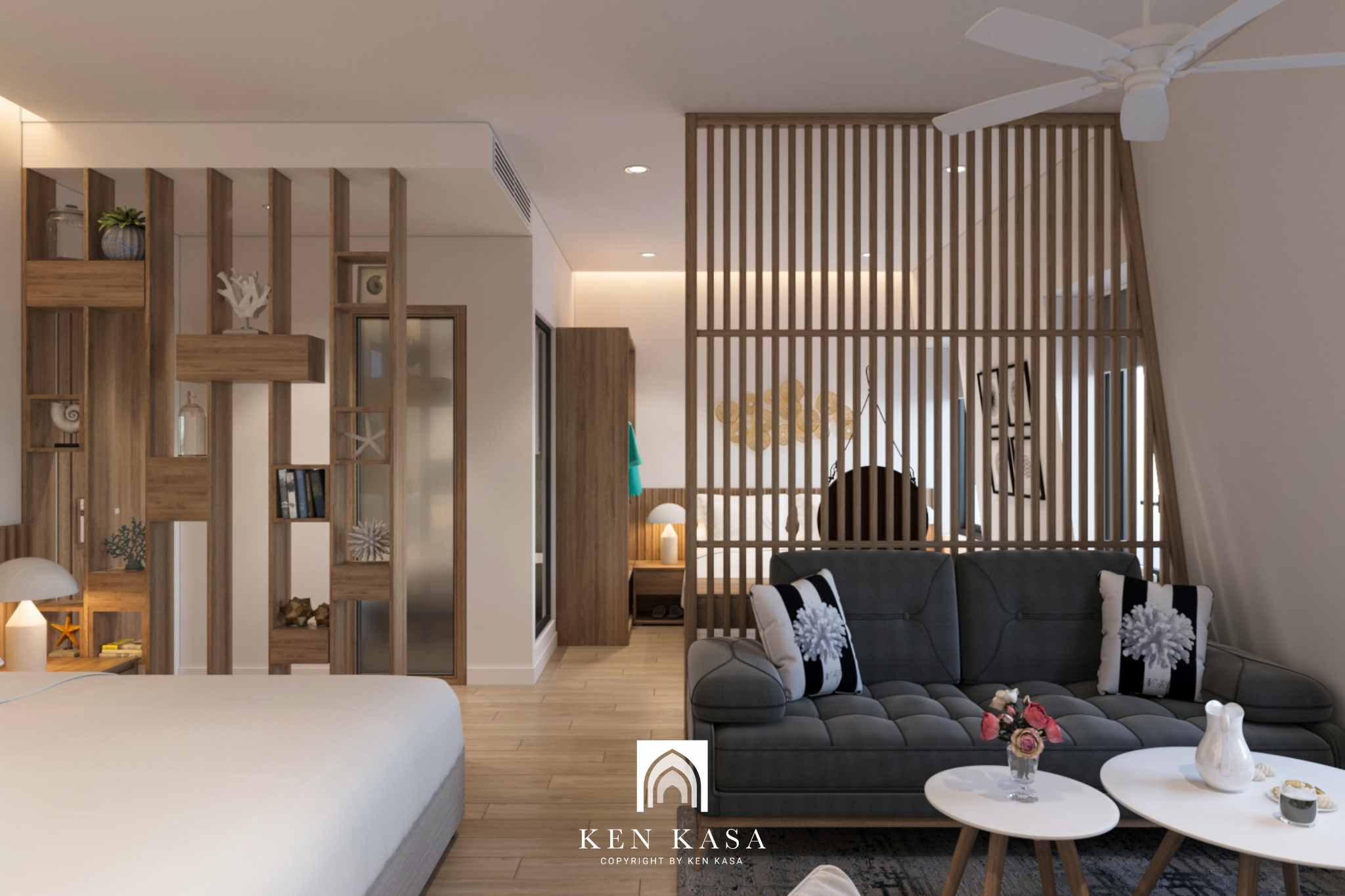 Phòng ngủ khách sạn hiện đại