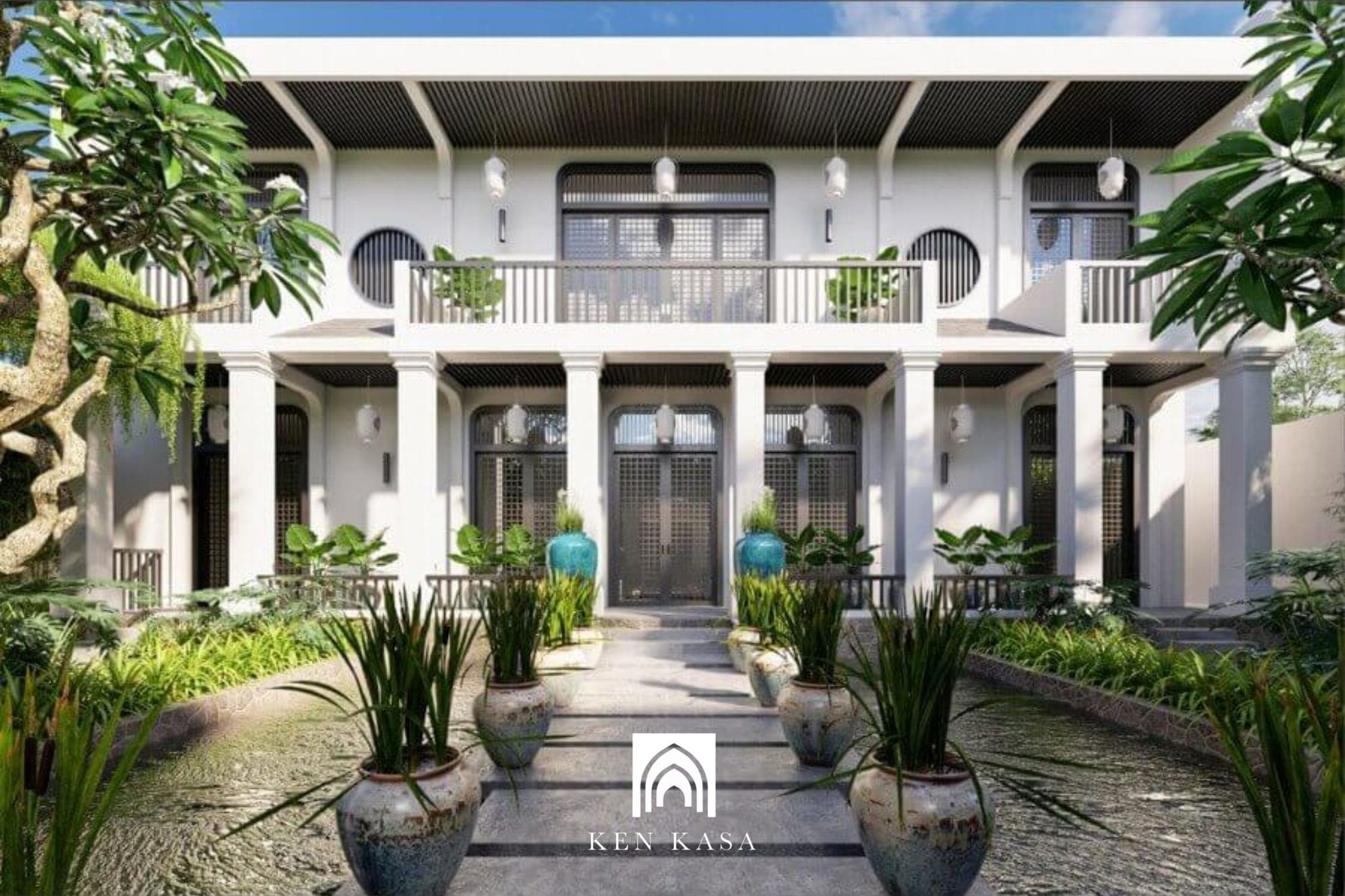 Mẫu resort mini phong cách Indochine