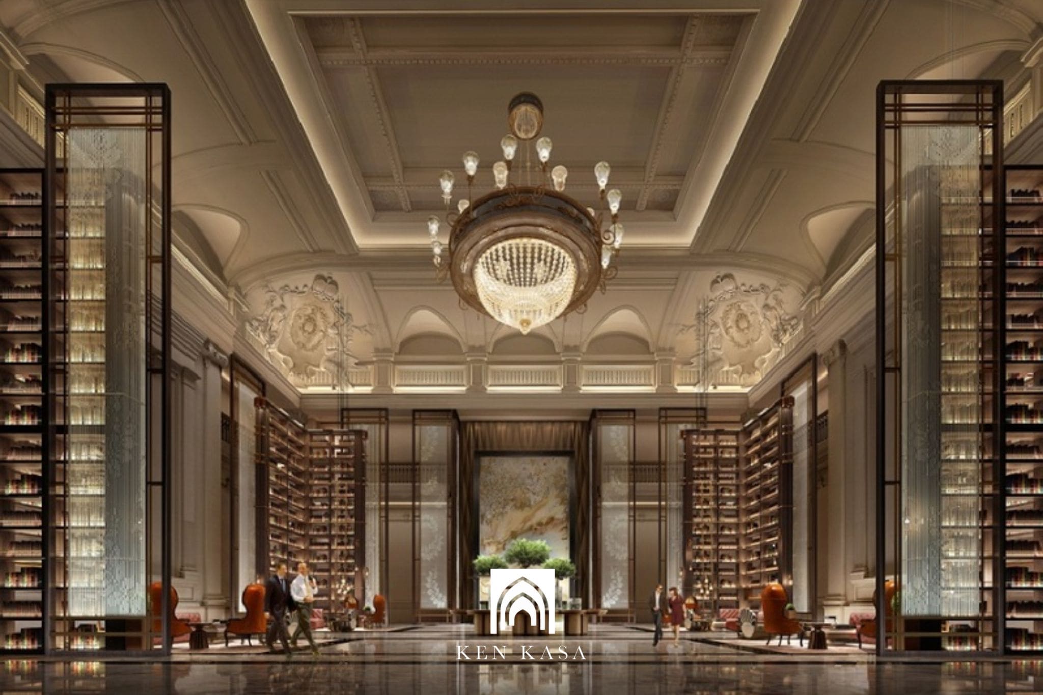 Một số mẫu thiết kế sảnh kh&aacute;ch sạn t&acirc;n cổ điển đẳng cấp, sang trọng 2026