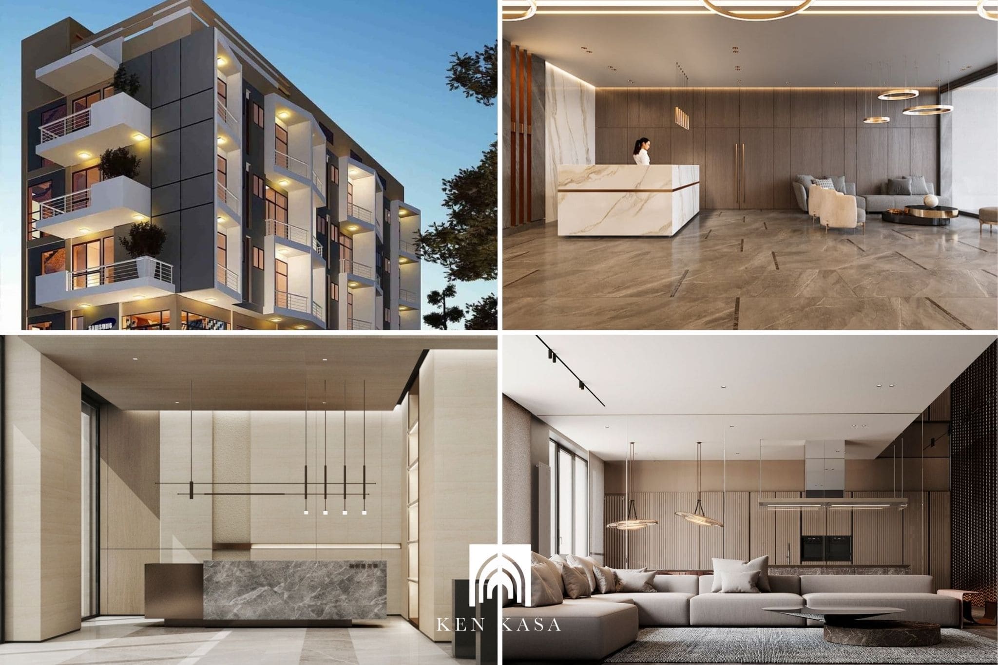 Thiết kế kh&aacute;ch sạn hiện đại tối giản